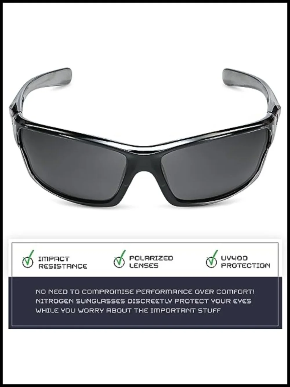 Polarized Wrap Around Sport Sunglasses UV400 Driving Fishing Running Unisex